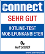 Connect Hotline-Test Mobilfunkanbieter Heft 5 2023 Note Sehr gut