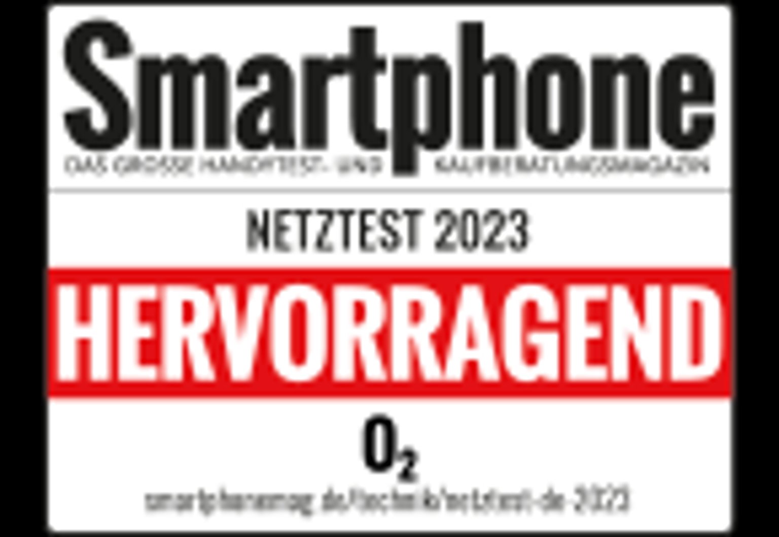 Smartphone Netztest Note Hervorragend